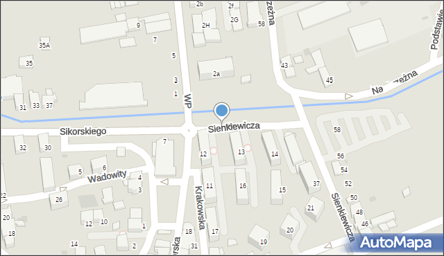 Wadowice, Plac Obrońców Westerplatte, 12/17, mapa Wadowice