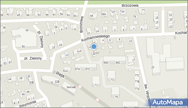 Wągrowiec, Plac Zielony, 12, mapa Wągrowiec