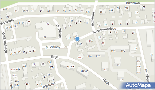 Wągrowiec, Plac Zielony, 14, mapa Wągrowiec