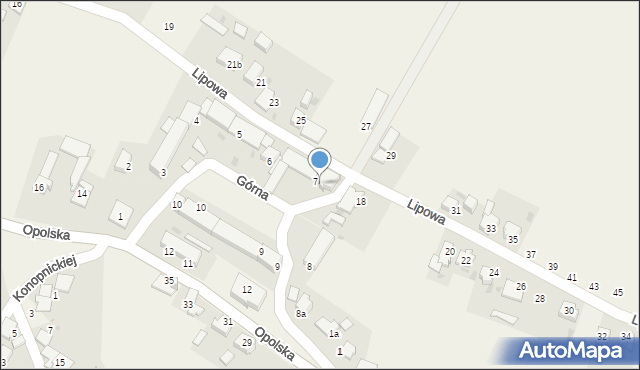 Walce, Plac Górny, 7, mapa Walce