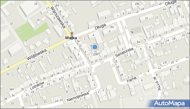 Warka, Plac Czarnieckiego Stefana, hetm., 10A, mapa Warka