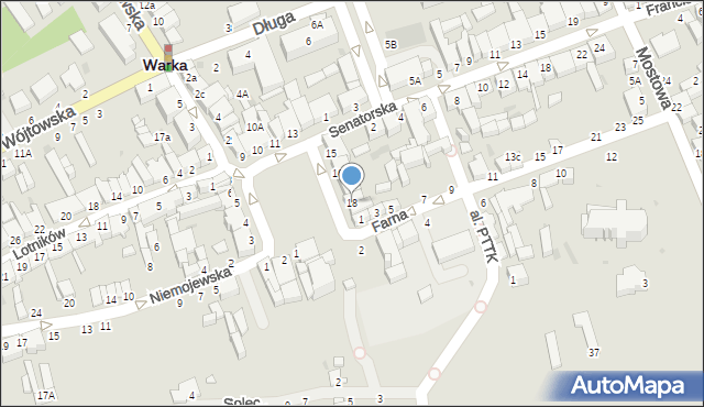 Warka, Plac Czarnieckiego Stefana, hetm., 18, mapa Warka