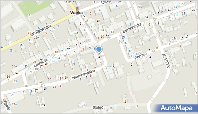 Warka, Plac Czarnieckiego Stefana, hetm., 4, mapa Warka