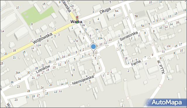 Warka, Plac Czarnieckiego Stefana, hetm., 7, mapa Warka