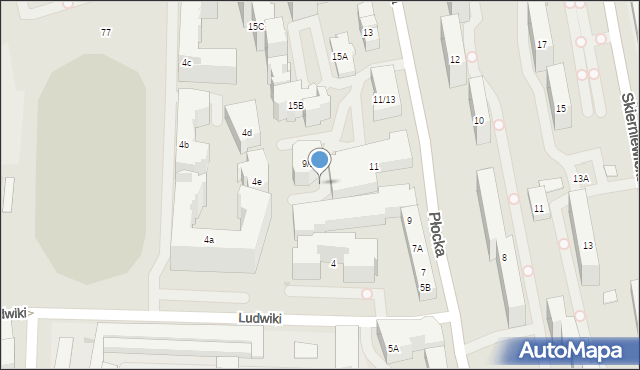 Warszawa, Płocka, 911, mapa Warszawy