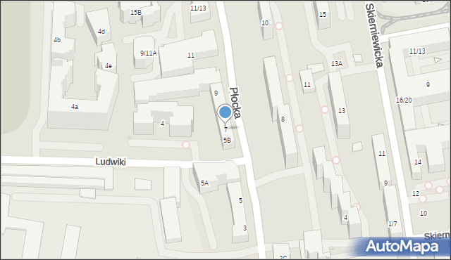 Warszawa, Płocka, 7, mapa Warszawy