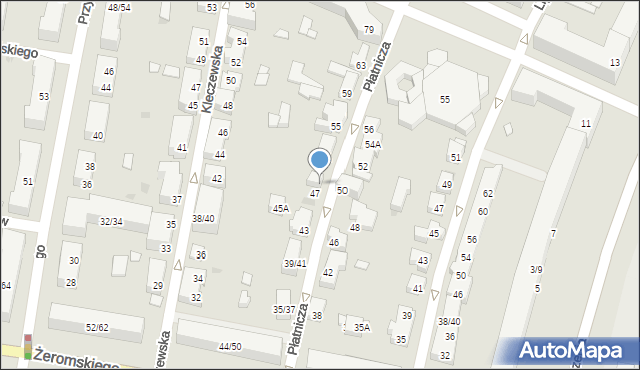 Warszawa, Płatnicza, 49, mapa Warszawy