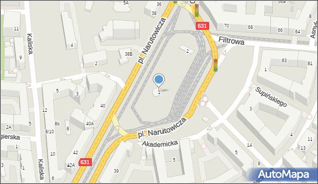Warszawa, Plac Narutowicza Gabriela, 1, mapa Warszawy