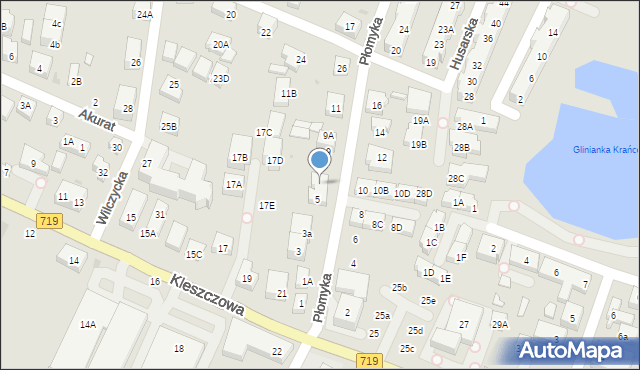 Warszawa, Płomyka, 7, mapa Warszawy
