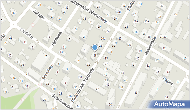 Warszawa, Plutonu AK Torpedy, 30, mapa Warszawy
