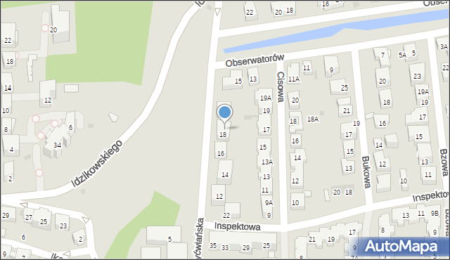 Warszawa, Płyćwiańska, 18A, mapa Warszawy