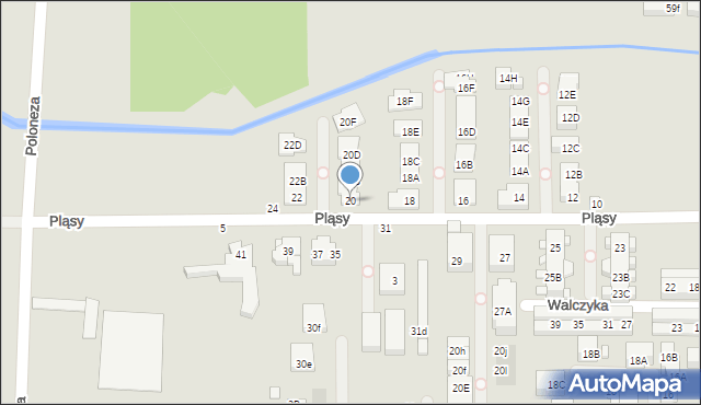 Warszawa, Pląsy, 20, mapa Warszawy