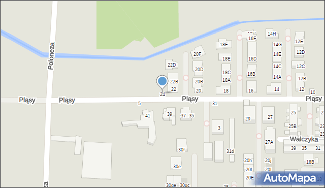 Warszawa, Pląsy, 24, mapa Warszawy