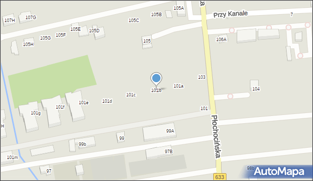 Warszawa, Płochocińska, 101b, mapa Warszawy
