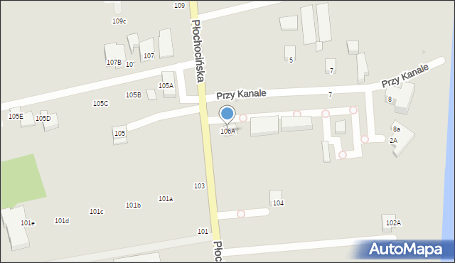 Warszawa, Płochocińska, 106A, mapa Warszawy