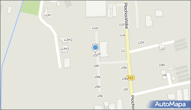 Warszawa, Płochocińska, 111c, mapa Warszawy