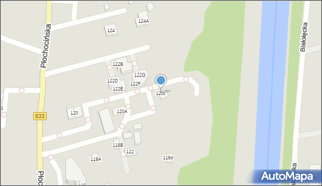 Warszawa, Płochocińska, 120c, mapa Warszawy