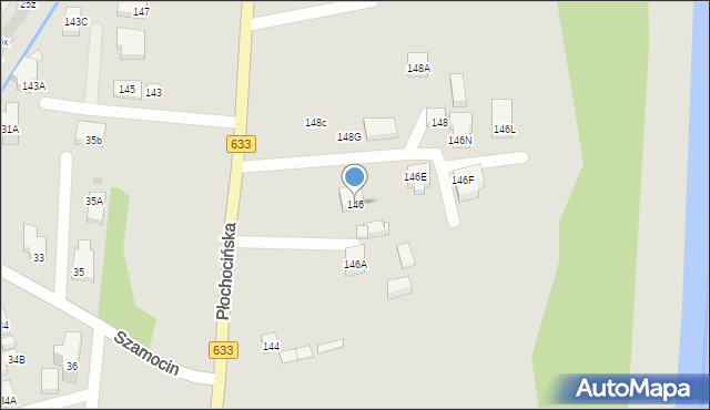 Warszawa, Płochocińska, 146, mapa Warszawy