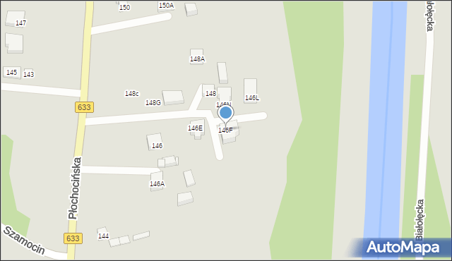 Warszawa, Płochocińska, 146F, mapa Warszawy
