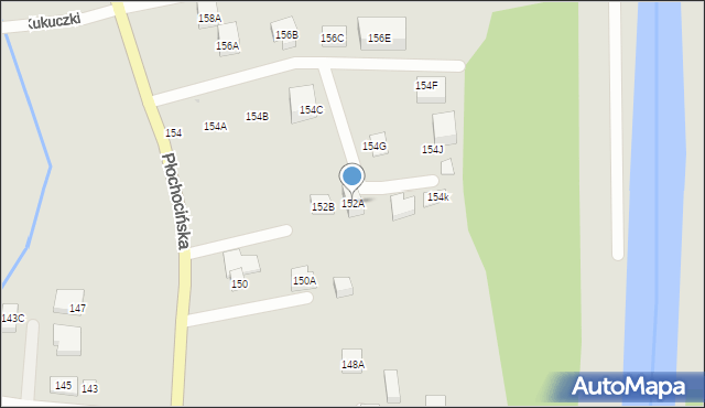 Warszawa, Płochocińska, 152A, mapa Warszawy