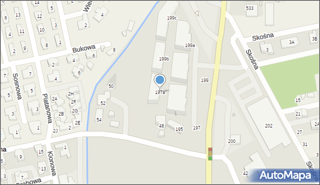 Warszawa, Płochocińska, 197a, mapa Warszawy