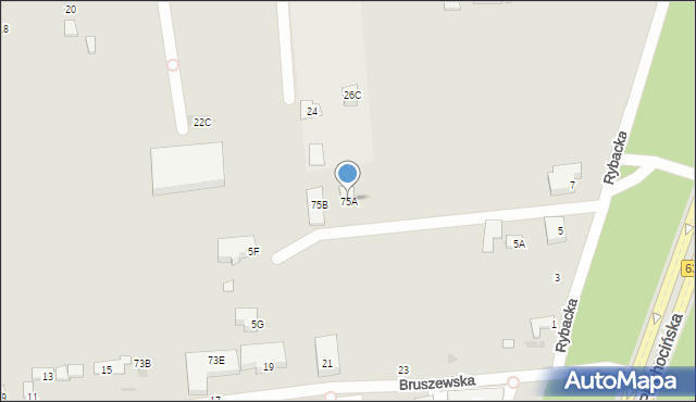 Warszawa, Płochocińska, 75A, mapa Warszawy