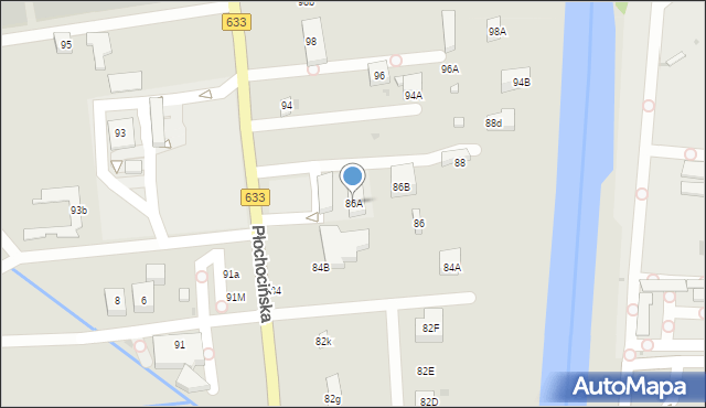 Warszawa, Płochocińska, 86A, mapa Warszawy