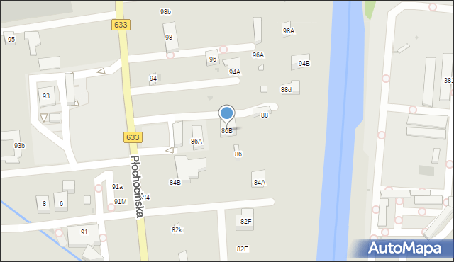 Warszawa, Płochocińska, 86B, mapa Warszawy