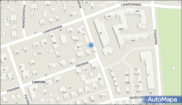 Warszawa, Płońska, 43, mapa Warszawy