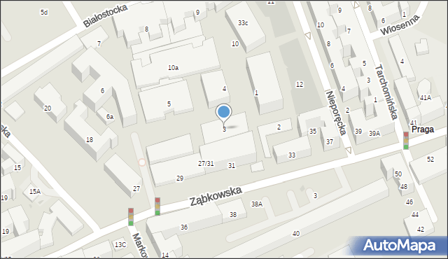 Warszawa, Plac Konesera, 3, mapa Warszawy