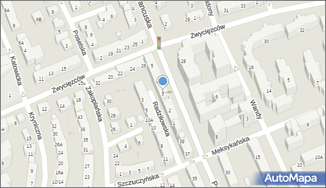 Warszawa, Plac Przymierza, 3, mapa Warszawy