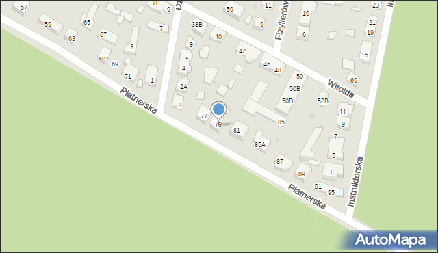 Warszawa, Płatnerska, 79, mapa Warszawy