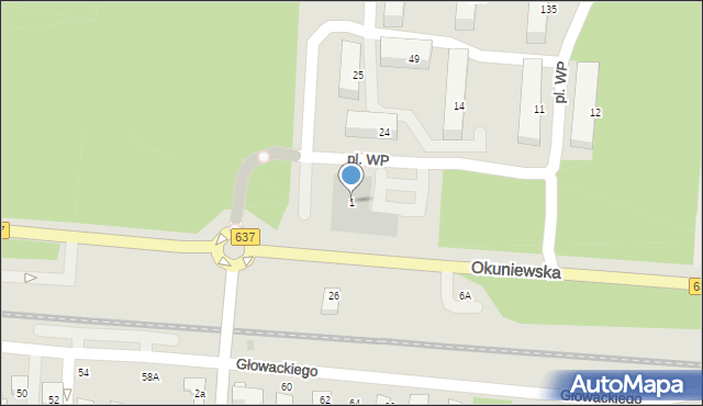 Warszawa, Plac Wojska Polskiego, 1, mapa Warszawy