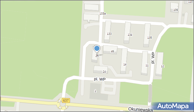 Warszawa, Plac Wojska Polskiego, 25, mapa Warszawy