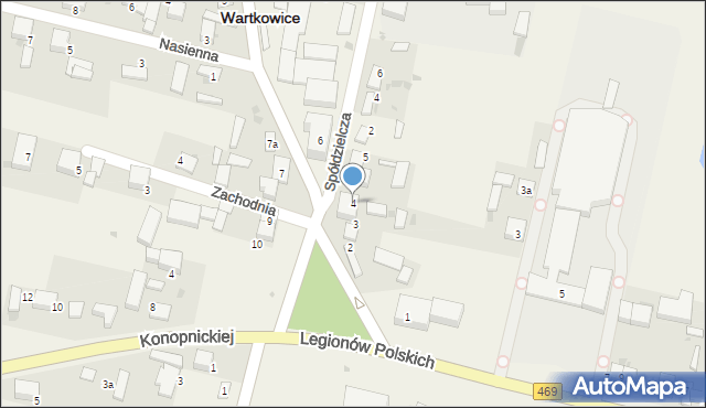 Wartkowice, Plac Kościuszki Tadeusza, gen., 4, mapa Wartkowice