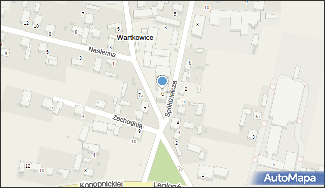 Wartkowice, Plac Kościuszki Tadeusza, gen., 6, mapa Wartkowice
