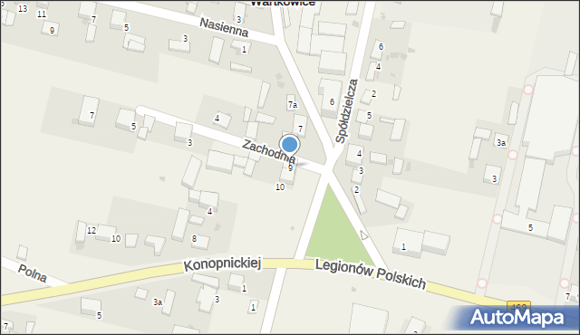 Wartkowice, Plac Kościuszki Tadeusza, gen., 9, mapa Wartkowice