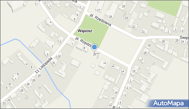 Wąsosz, Plac Rzędziana, 10, mapa Wąsosz