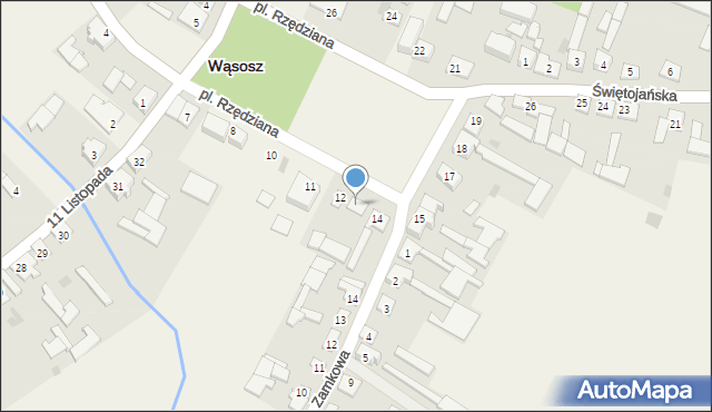 Wąsosz, Plac Rzędziana, 13, mapa Wąsosz