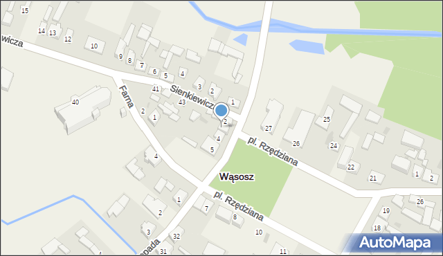 Wąsosz, Plac Rzędziana, 3, mapa Wąsosz