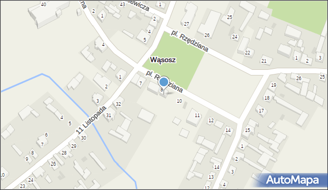 Wąsosz, Plac Rzędziana, 9, mapa Wąsosz