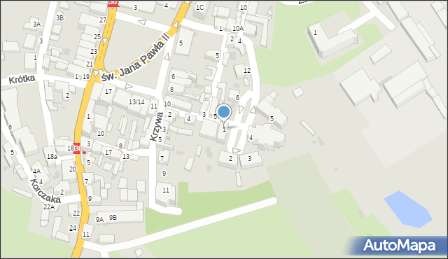 Wąsosz, Plac Kościelny, 1, mapa Wąsosz