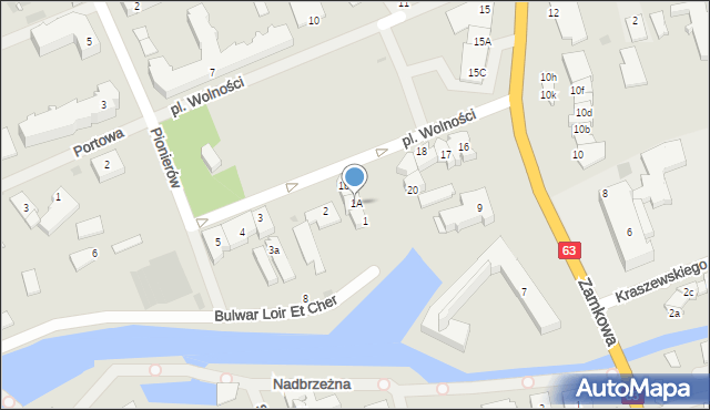 Węgorzewo, Plac Wolności, 1A, mapa Węgorzewo