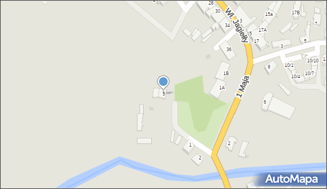 Wielbark, Plac Świętego Wojciecha, 3, mapa Wielbark