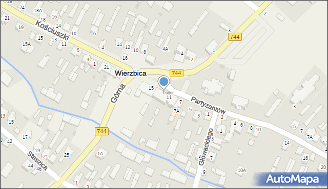 Wierzbica, Plac Jana Pawła II, 13, mapa Wierzbica