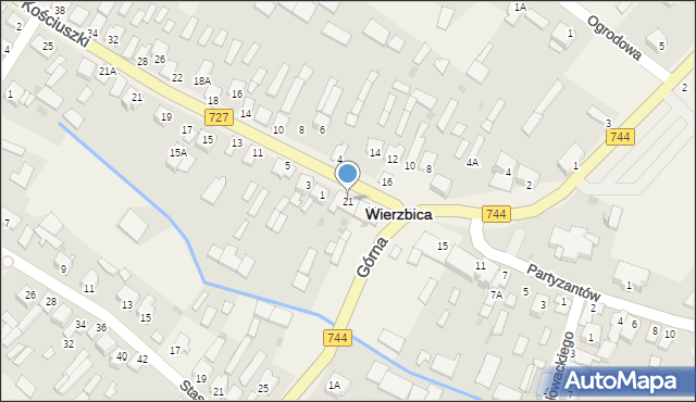 Wierzbica, Plac Jana Pawła II, 21, mapa Wierzbica
