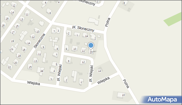 Wilczyn, Plac Wiejski, 13, mapa Wilczyn
