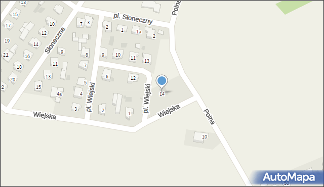 Wilczyn, Plac Wiejski, 14, mapa Wilczyn