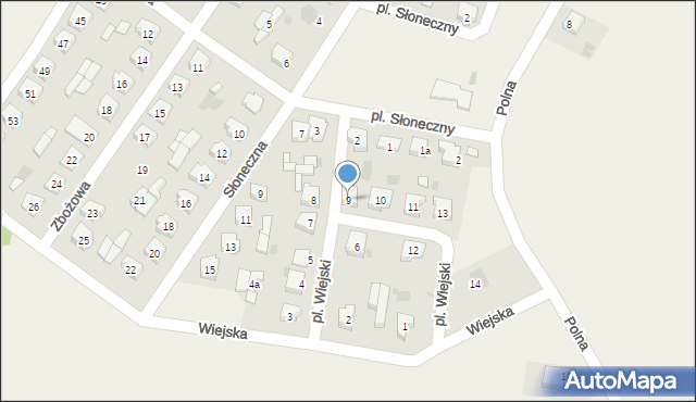 Wilczyn, Plac Wiejski, 9, mapa Wilczyn