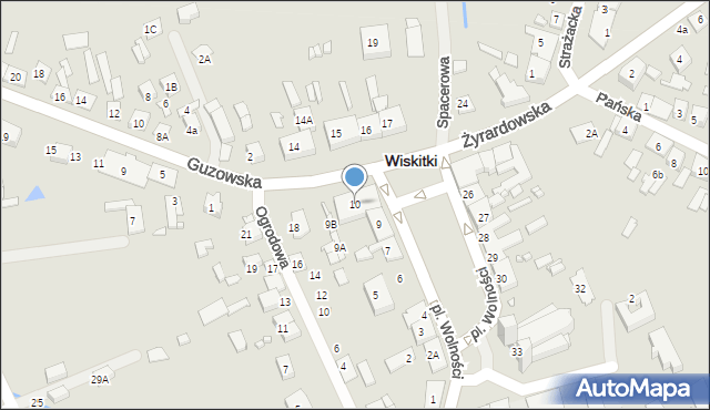 Wiskitki, Plac Wolności, 10, mapa Wiskitki
